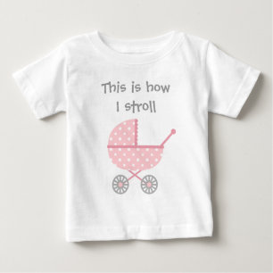 T-shirt Pour Bébé Poussette Drôle Pour Nouveau-Né Fille