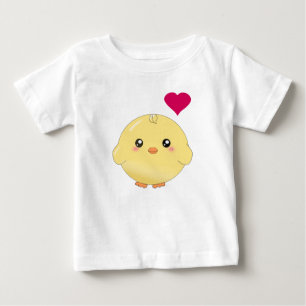 T-shirt Pour Bébé Poussin jaune mignon