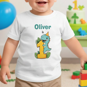 T-shirt Pour Bébé Premier anniversaire de Dino