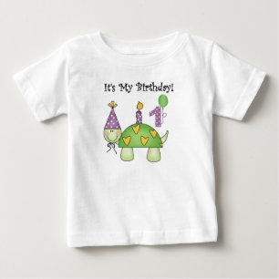 T-shirt Pour Bébé Premier anniversaire de tortue