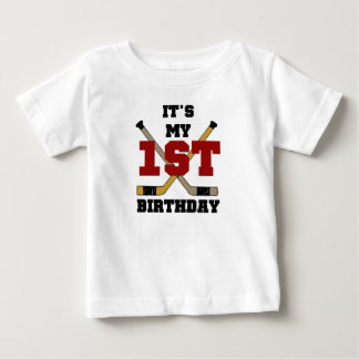 T-shirt Pour Bébé Premier anniversaire d'hockey