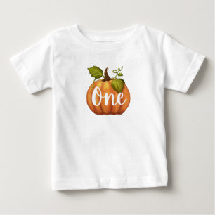 T-shirt Pour Bébé Premier anniversaire du citrouille