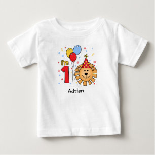 T-shirt Pour Bébé Premier anniversaire du Lion Face