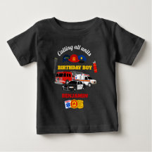 Premier répondant Anniversaire Garçon chemise