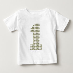 T-shirt Pour Bébé Premier T-shirt imprimé de bébé d'anniversaire de