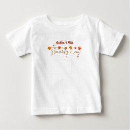 T-shirt Pour Bébé Premier Thanksgiving de bébé personnalisé