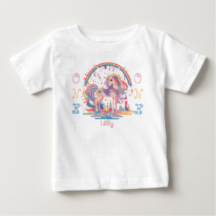 T-shirt Pour Bébé Première fête d'anniversaire Magique Unicorn arc-e
