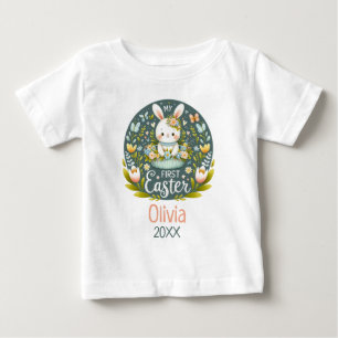 T-shirt Pour Bébé Première fête de Pâques de Bunny - Personnalisé