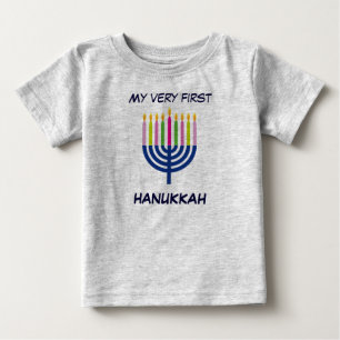 T-shirt Pour Bébé Première suite de corps de Hanoukka de bébé