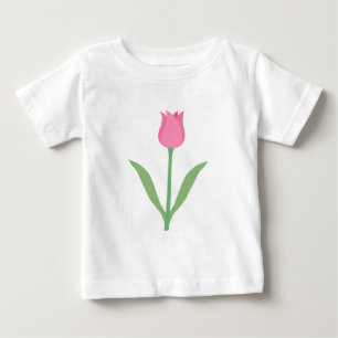 T-shirt Pour Bébé Pretty Pink Tulip Flower