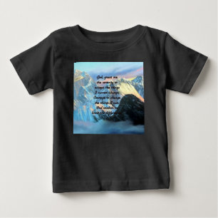 T-shirt Pour Bébé Prière Sérénité Avec Vue Panoramique Mont Everest