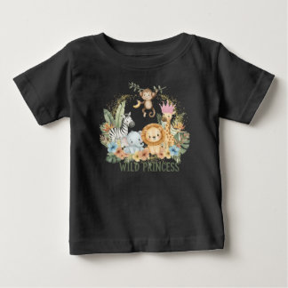 T-shirt Pour Bébé Princesse Sauvage - Animaux de la Jungle