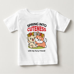 T-shirt Pour Bébé Printemps dans la laideur - Illustration de chien