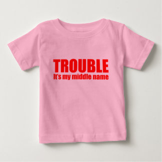 T-shirt Pour Bébé Problème - C'est mon deuxième nom (rouge)