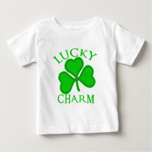 T-shirt Pour Bébé Produits chanceux de shamrock de charme