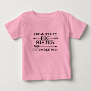 T-shirt Pour Bébé Promu à la grande soeur