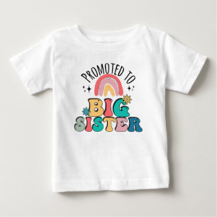 T-shirt Pour Bébé Promu à la grande soeur, Boho Design pour la gross