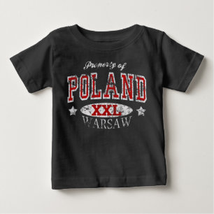 T-shirt Pour Bébé Propriété de la Pologne Varsovie