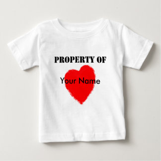 T-shirt Pour Bébé Propriété de Valentine de