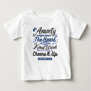 T-shirt Pour Bébé Proverbes 12:25 Verset de la Bible – Art de mots g