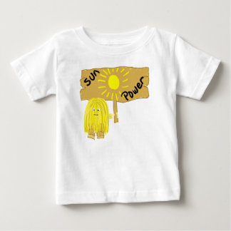 T-shirt Pour Bébé Puissance solaire jaune