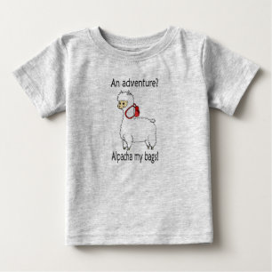 T-shirt Pour Bébé Pun d'aventure Cute alpacha