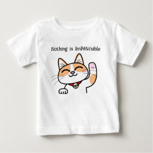 T-shirt Pour Bébé Puns de slogan de chats très positifs