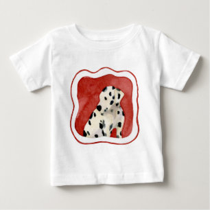 T-shirt Pour Bébé "Puppy Love", Art des chiots dalmate par Audrey Je