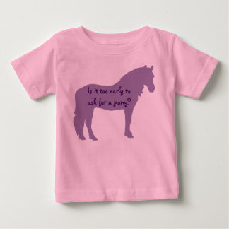 T-shirt Pour Bébé Purple Baby veut le poney