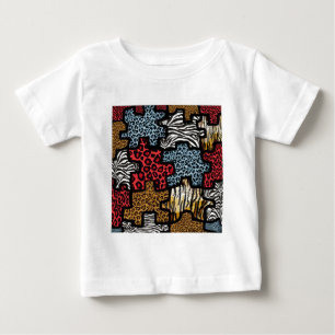T-shirt Pour Bébé Puzzle Rockabilly Impression Animale RAB