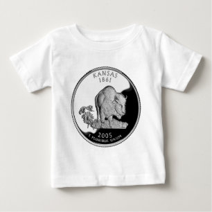 T-shirt Pour Bébé Quartier d'État de Faux Kansas