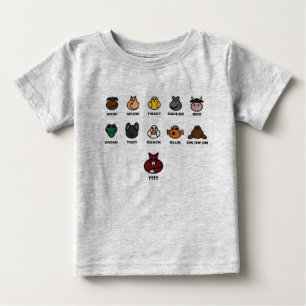 T-shirt Pour Bébé Que le renard fait-il disent-ils ?