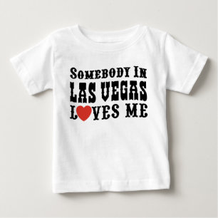 T-shirt Pour Bébé Quelqu'Un À Las Vegas M'Aime
