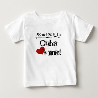 T-shirt Pour Bébé Quelqu'un au Cuba m'aime