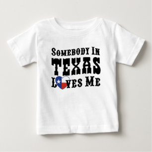 T-shirt Pour Bébé Quelqu'Un Au Texas M'Aime