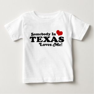 T-shirt Pour Bébé Quelqu'Un Au Texas M'Aime