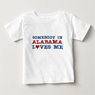 T-shirt Pour Bébé Quelqu'un en Alabama m'aime
