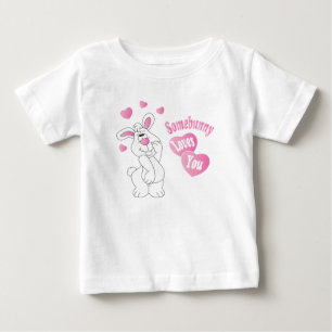 T-shirt Pour Bébé Quelqu'un t'aime Bunny de Pâques