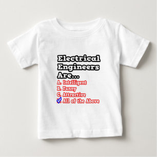 T-shirt Pour Bébé Quiz de l'ingénieur électrique...Blague