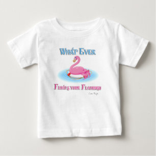 T-shirt Pour Bébé Quoi qu'il flotte votre Flamant rose 2
