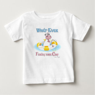 T-shirt Pour Bébé Quoi qu'il flotte votre vache 2