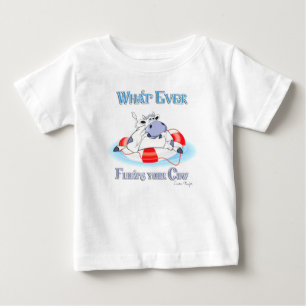 T-shirt Pour Bébé Quoi qu'il flotte votre vache 3