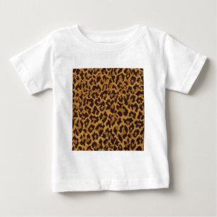 T-shirt Pour Bébé RAB Rockabilly Imprimé Léopard Marron Or