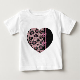 T-shirt Pour Bébé RAB Rockabilly Pink Leopard Ribbon Bows