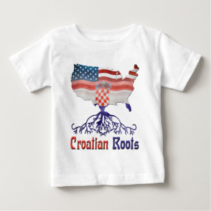 T-shirt Pour Bébé Racines croates américaines