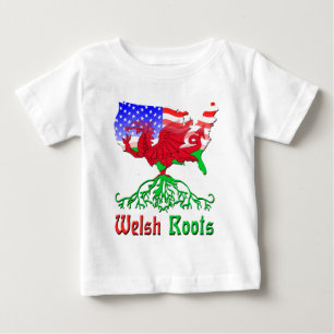 T-shirt Pour Bébé Racines galloises américaines