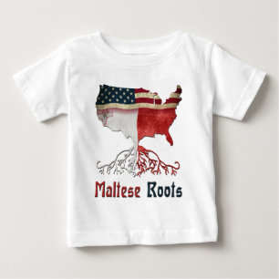 T-shirt Pour Bébé Racines maltaises américaines