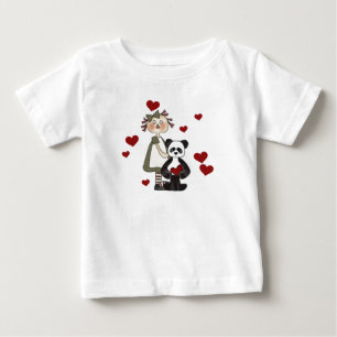 T-shirt Pour Bébé Ragdoll et Valentines de panda