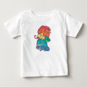 T-shirt Pour Bébé Rainbow Flag Gay Pride Lgbtq Chameleon Pile