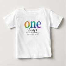 Rainbow Watercolor 1st Birthday | Colorful Baby 